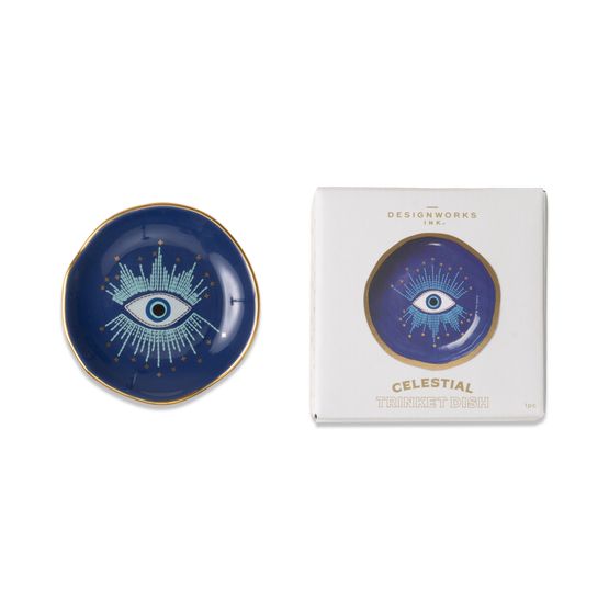 Designworks Ink - Celestial Ceramic Trinket Dish Starry Eyed
