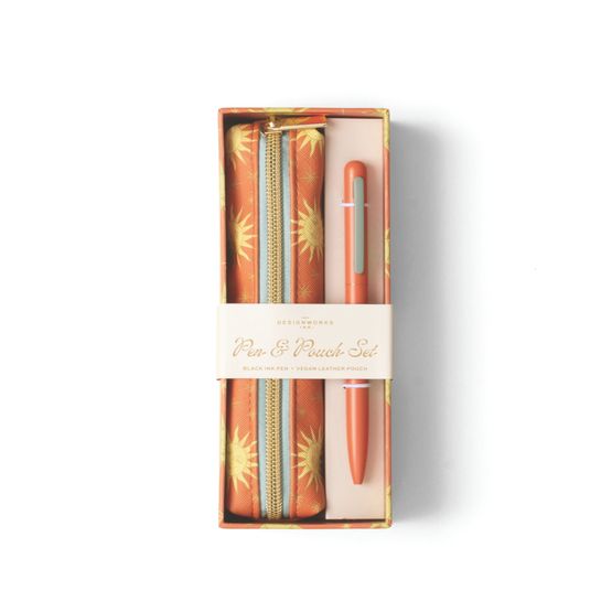 Designworks Ink - Pen &amp; Pouch Set Terracotta Sun