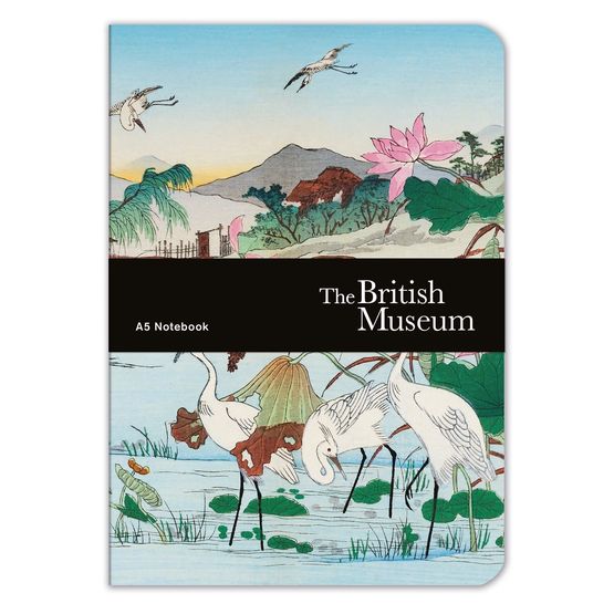 Museums &amp; Galleries - Herons With Lotus A5 Luxury Notebook