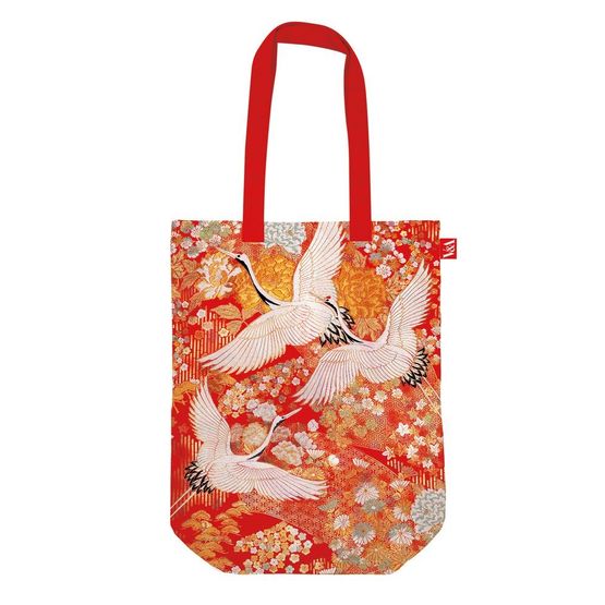 Museums &amp; Galleries - Kimono Cranes Cotton Tote Bag