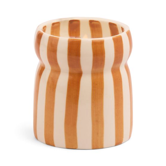 Paddywax - Cabana Rust Striped Ceramic Candle Sienna Sunset