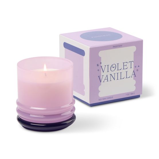 Paddywax - Stacked Glass Candle Violet Vanilla