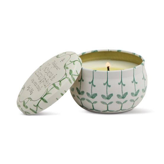 Paddywax - Tulip Printed Tin Candle Verbena &amp; Lemongrass