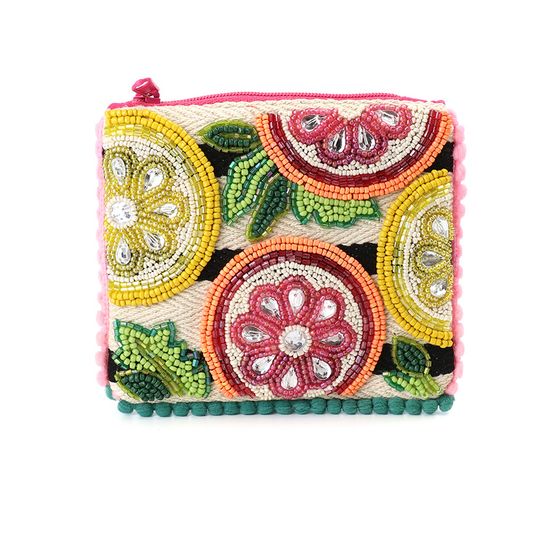 Peace Of Mind - Beaded Purse Citrus Fruit Slice