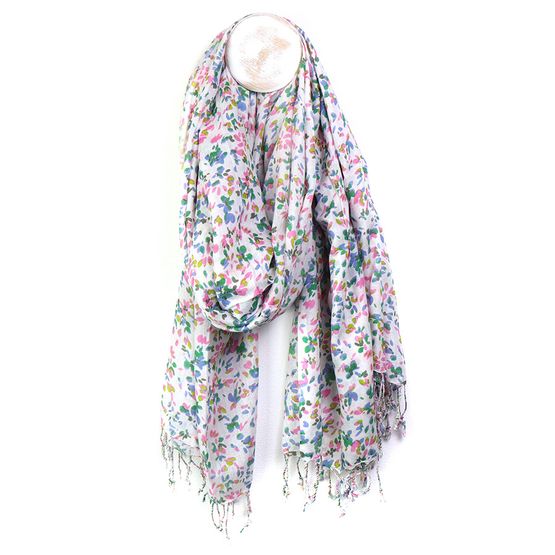 Peace Of Mind - Pastel Mix Floral Meadow Modal Scarf
