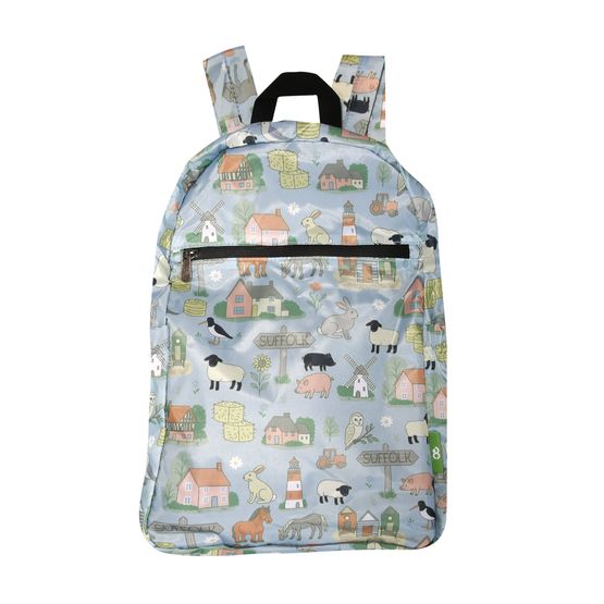 Eco Chic - Lightweight Foldable Backpack Blue Suffolk