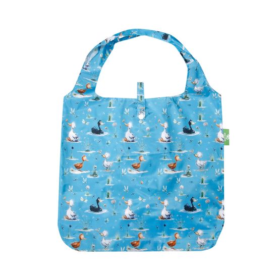Eco Chic - Lightweight Foldable Reusable Shopping Bag Whimsy Ducks