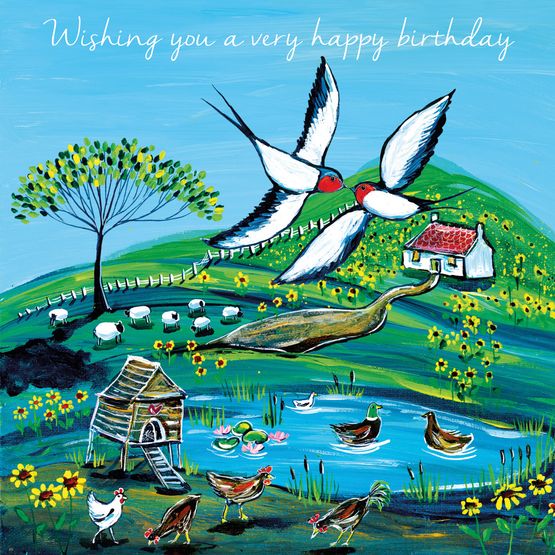 The Eco Friendly Card Co - On the Wing Happy Birthday Card