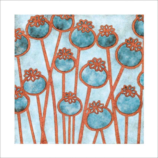 The Eco Friendly Card Co - Poppy Seedheads Card