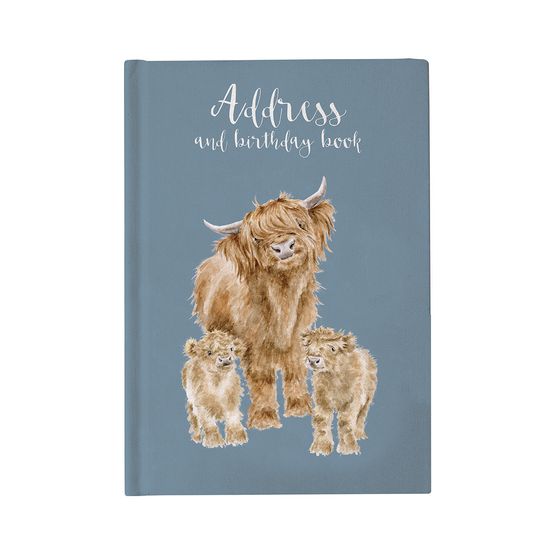 Wrendale Designs - Address Book Highland Cow