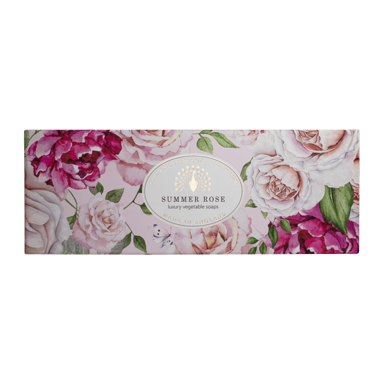 English Soap Company - Heritage Summer Rose Triple Soap 3 x 100g