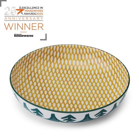 Mikasa - Green Leafy Pattern Stoneware Bowl