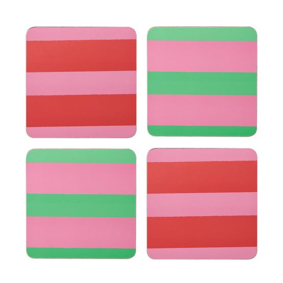 Creative Tops - Stripe Print Pack of 4 Premium Coasters