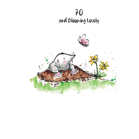 70th Blooming Lovely Birthday Card