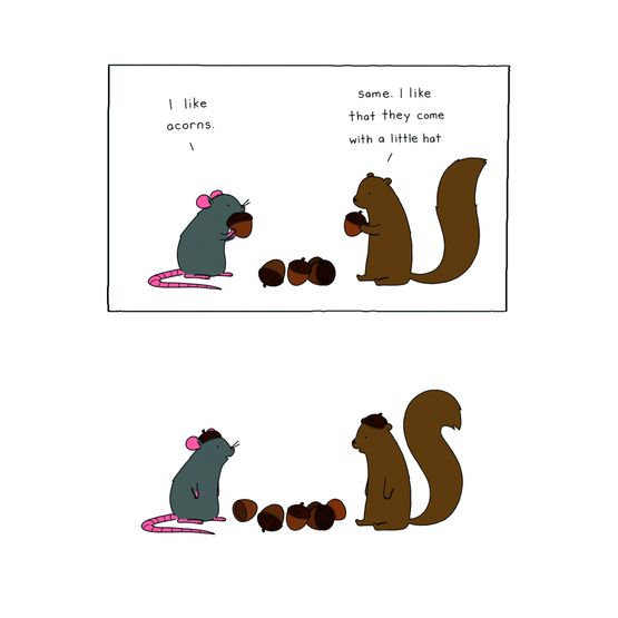 Acorn Hat Greetings Card