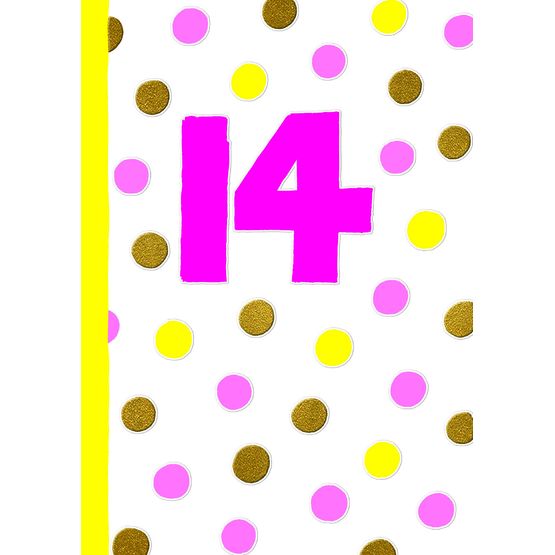 Age 14 Birthday Card