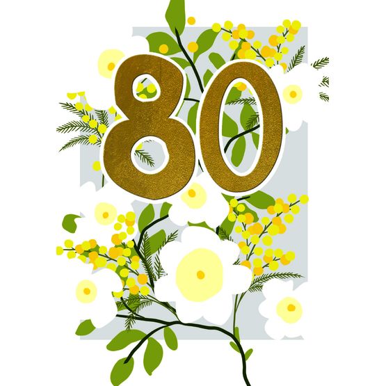 Age 80 Birthday Card
