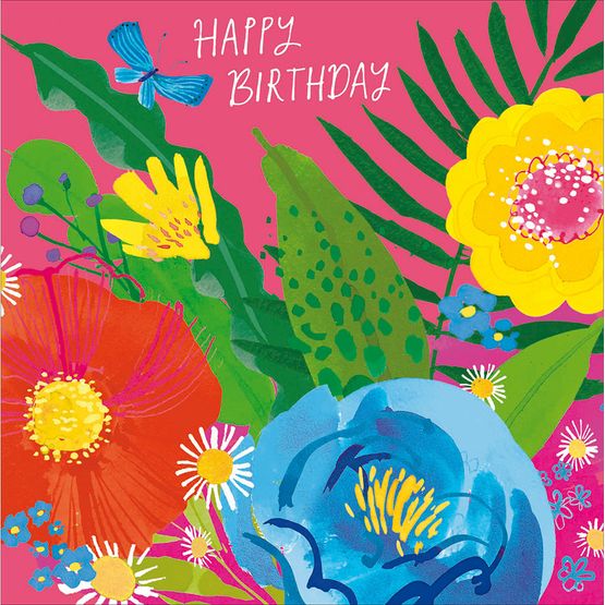 Big Florals on Deep Pink