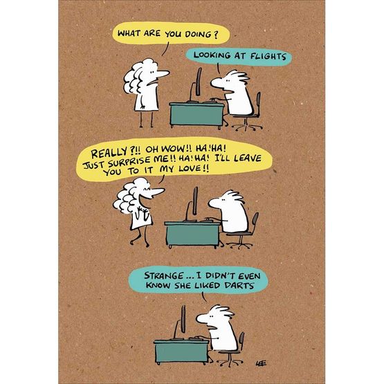 Dart Flights Greetings Card