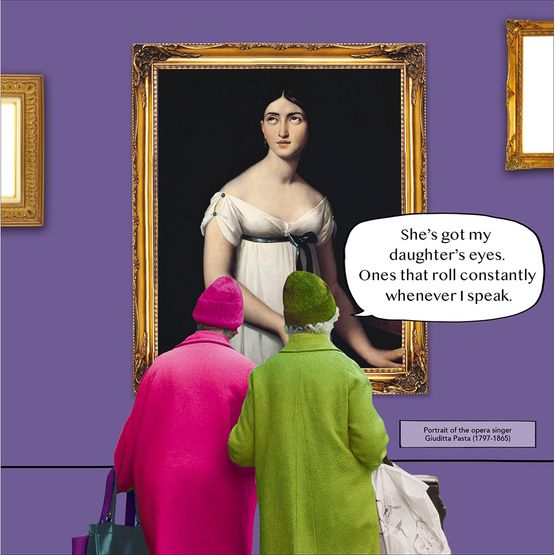 Daughters Rolling Eyes Greetings Card