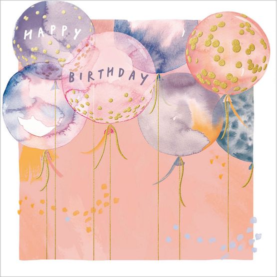 Happy Birthday Balloons Greetings Card