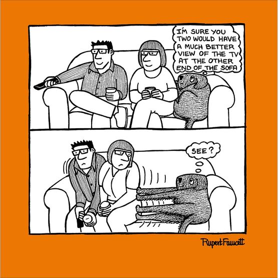 End of the Sofa Greetings Card