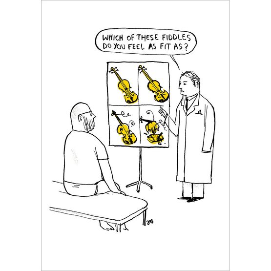 Fit as a Fiddle Greetings Card