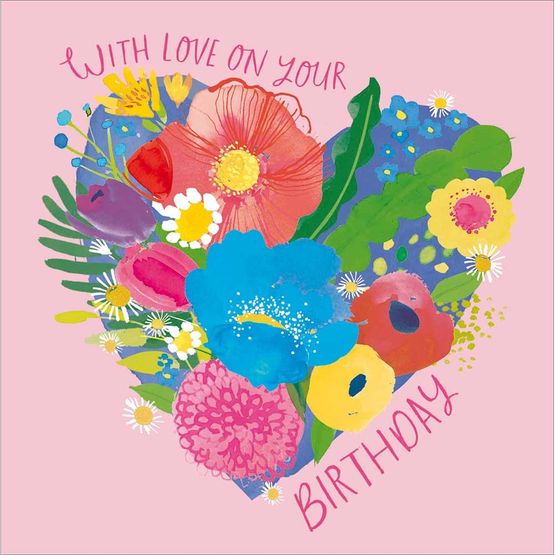 Floral Heart Greetings Card