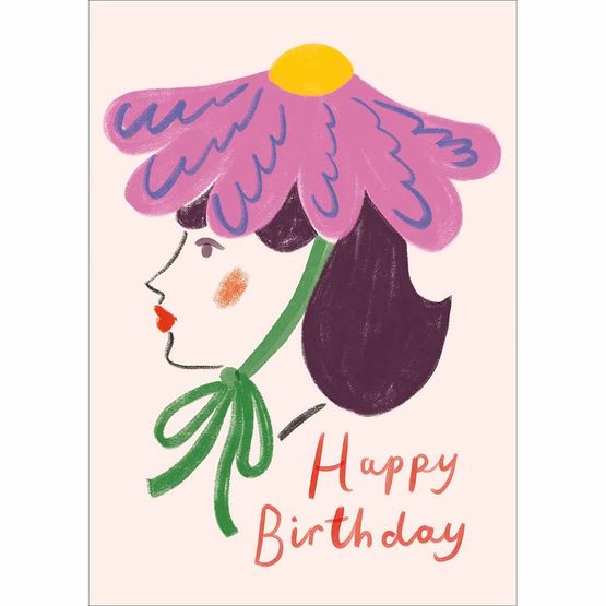 Flower Head Greetings Card