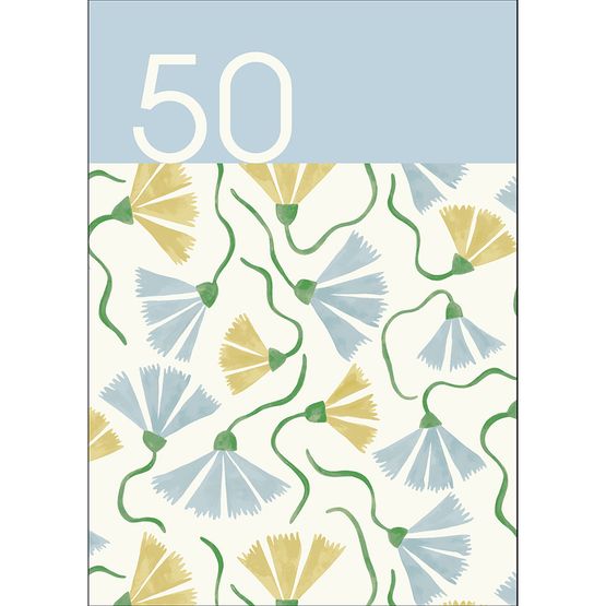 Fringed Poppies for 50 Greetings Card