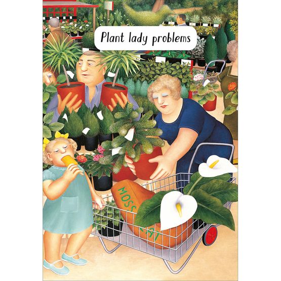 Glorious garden haul Greetings Card