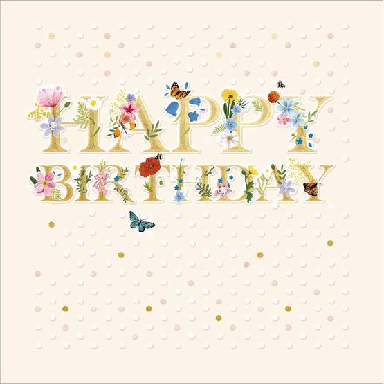 Happy Birthday Blossoms Greetings Card