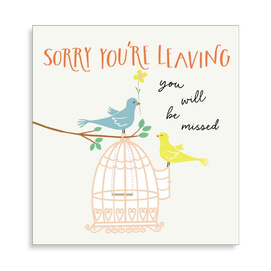 Leaving Greetings Card