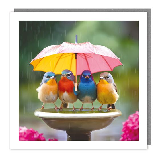 Under The Umbrella Greetings Card