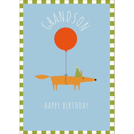 Little Fox Grandson Greetings Card