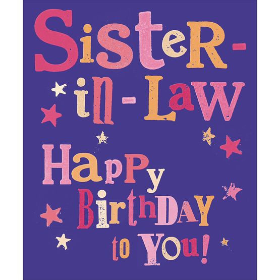 Lovely Sister-in-Law Greetings Card