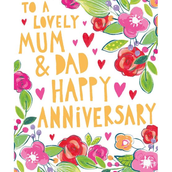 Mum &amp; Dad Anniversary Greetings Card