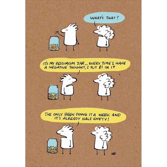Negative Thought Greetings Card