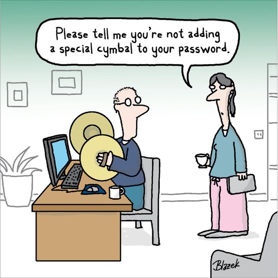 Password Cymbal Greetings Card