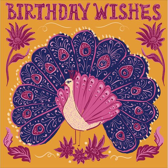 Peacocking Greetings Card