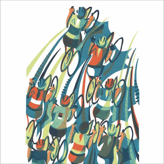 Racing Shadows Greetings Card