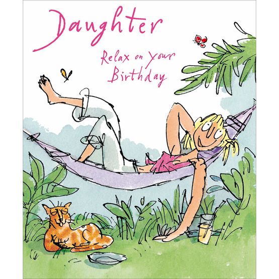 Relax Daughter Greetings Card