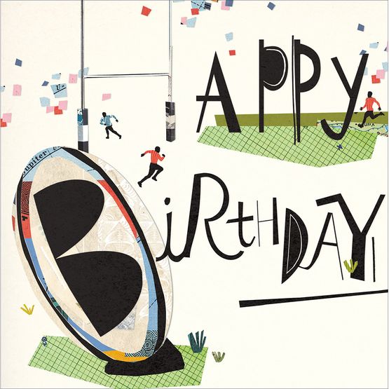 Rugby Game Greetings Card