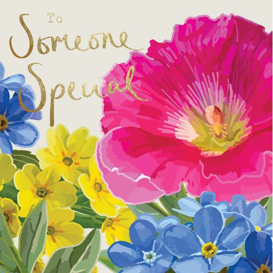Someone Special Hollyhock Greetings Card