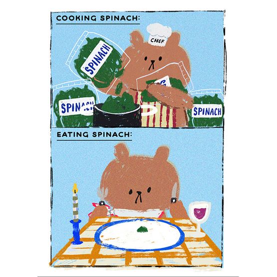 Spinach Greetings Card