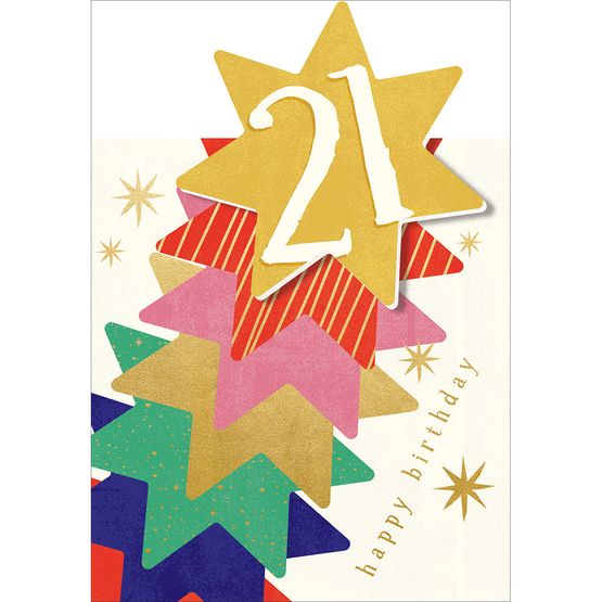 Star at 21 Greetings Card