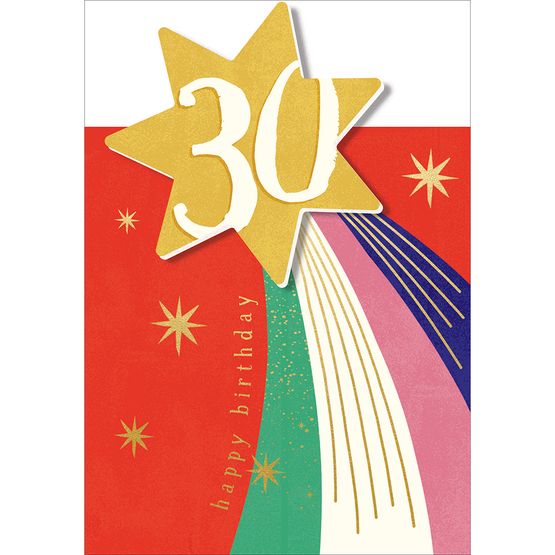 Star at 30 Greetings Card