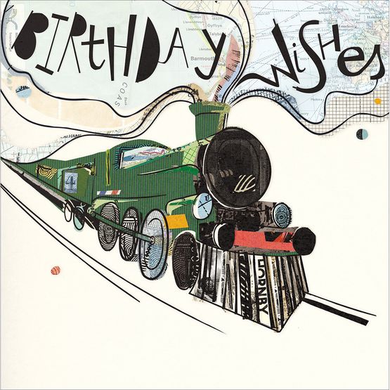 Steam Train Greetings Card