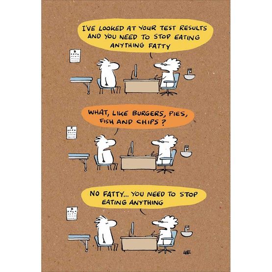 Stop Eating Greetings Card