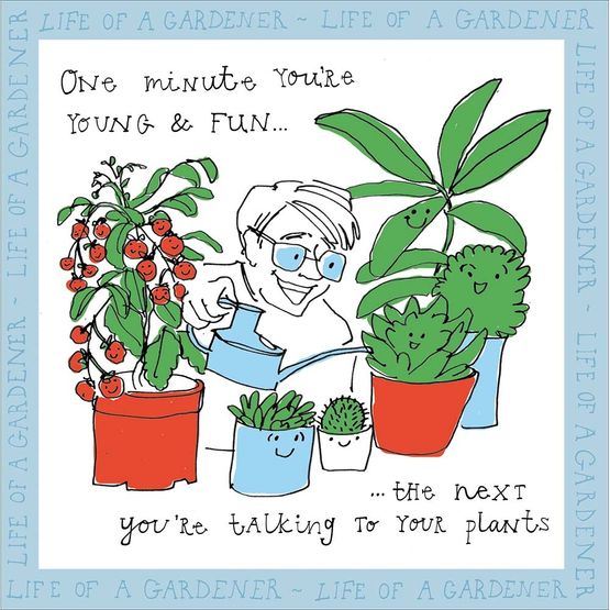 Talking to Plants Greetings Card